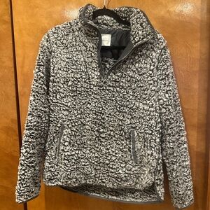 Thread & Supply Black and Gray Fleece Jacket